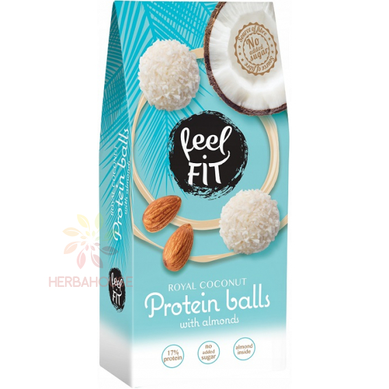 Obrázok pre FeelFit Proteínové kokosové guľky so sladidlom (63g)