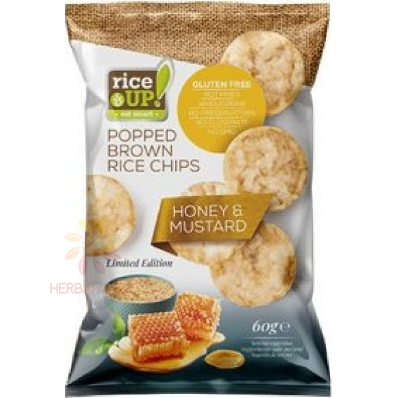 Obrázok pre Rice Up Bezlepkový ryžový chips s medovo horčicovou príchuťou (60g)