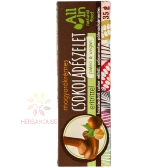 Obrázok pre All In Čokoláda s lieskovo-orieškovým krémom so sladidlom (35g)