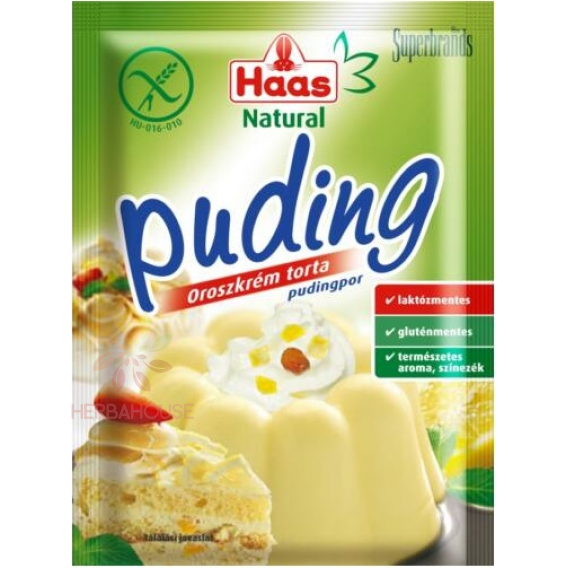 Obrázok pre Haas Natural Puding s príchuťou krémovej torty (40g)