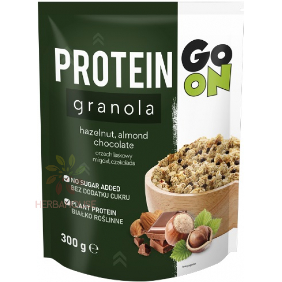 Obrázok pre Sante Go On Proteínová granola so sladidlami lieskový orech, mandle, čokoláda (300g)