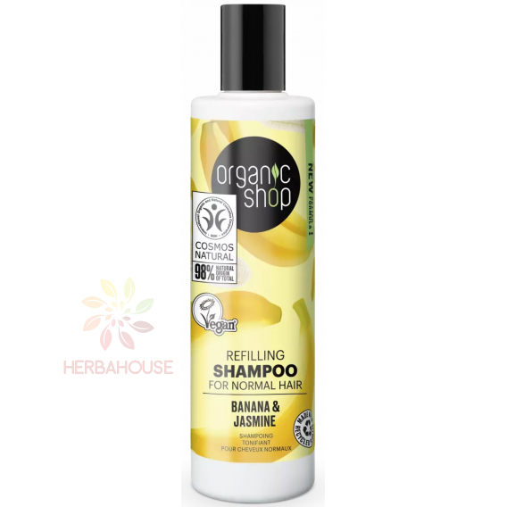 Obrázok pre Organic Shop Šampón pre normálne vlasy s banánom a jazmínom (280ml)