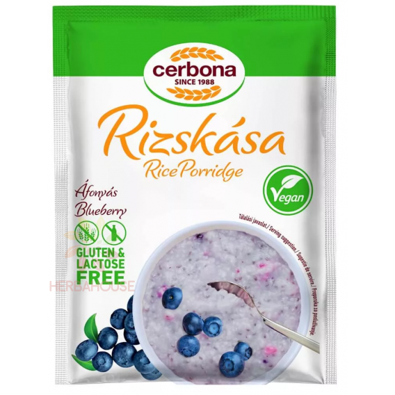 Obrázok pre Cerbona Vegan Bezlepková Ryžová kaša čučoriedky (45g)