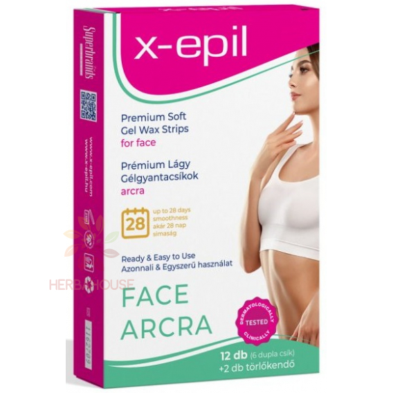 Obrázok pre X-Epil Premium Soft Depilačné pásiky so studeným voskom na depiláciu tváre (12ks)