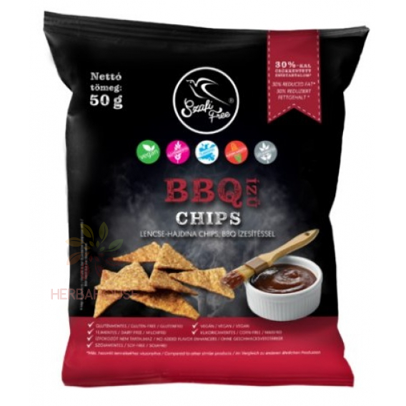 Obrázok pre Szafi Free Bezlepkový šošovicovo-pohánkový chips s príchuťou Barbecue (50g)