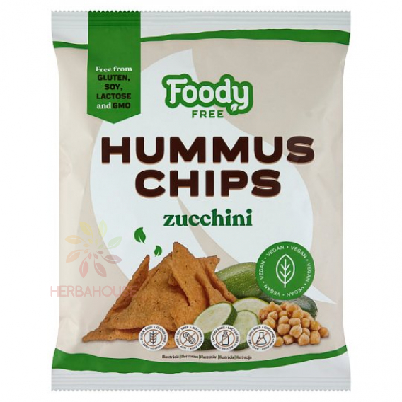 Obrázok pre Foody Free Bezlepkový Hummus chips s cuketou (50g) 