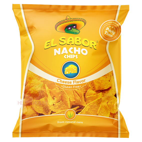 Obrázok pre El Sabor Bezlepkový Nachos chips so syrovou príchuťou (225g)