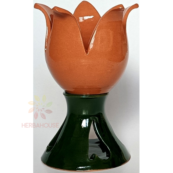 Obrázok pre Keramická aromalampa tulipan - tehlová