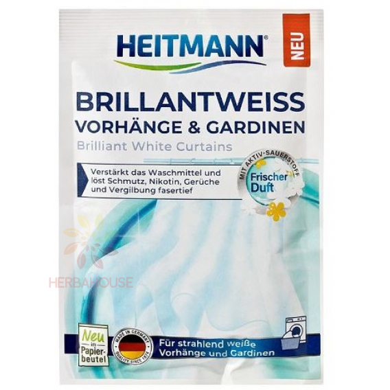 Obrázok pre Heitmann Brillantweiss prací prášok na záclony (50g)