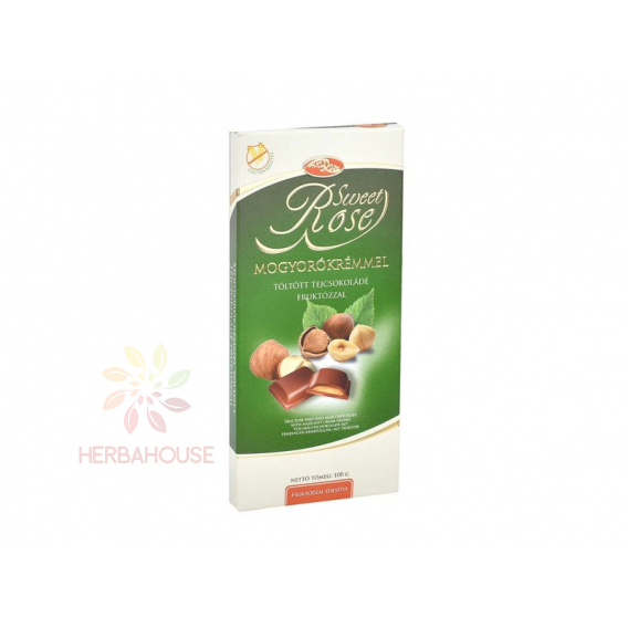 Obrázok pre Microse Bezlepková Mliečna čokoláda s fruktózou plnená krémom s orieškovou príchuťou (100g)