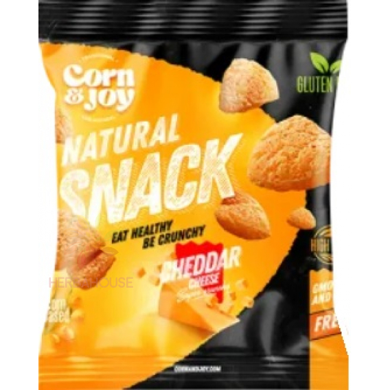 Obrázok pre Corn & Joy Bezlepkový Snack kukuričný s príchuťou čedaru (40g)