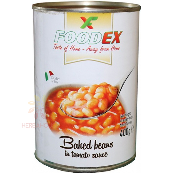 Obrázok pre Foodex Biela fazuľa v paradajkovej omáčke (400g)