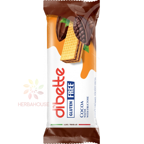Obrázok pre Dibette Bezlepková oblátka s kakaovým krémom sladená fruktózou (50g)
