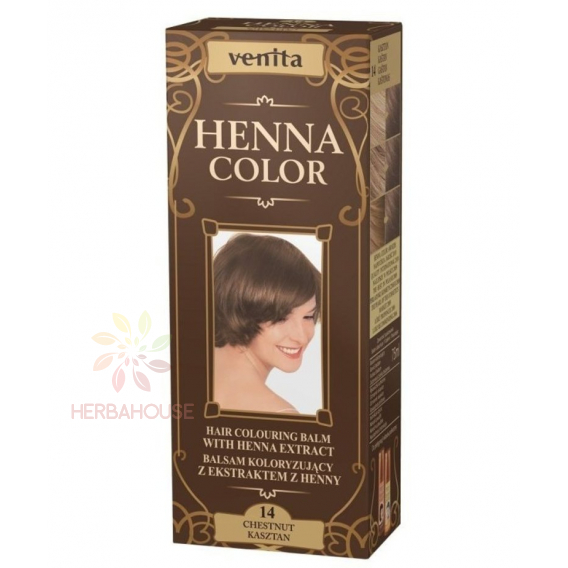 Obrázok pre Venita Henna Color prírodná farba na vlasy 14 - gaštan (75ml)
