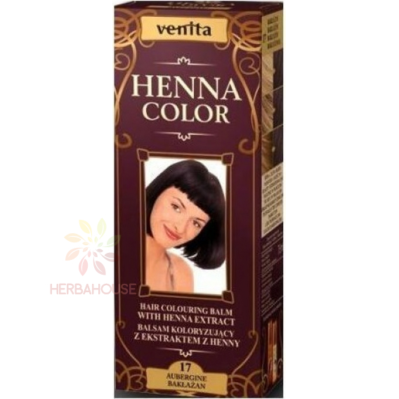 Obrázok pre Venita Henna Color prírodná farba na vlasy 17 - baklažánová (75ml)