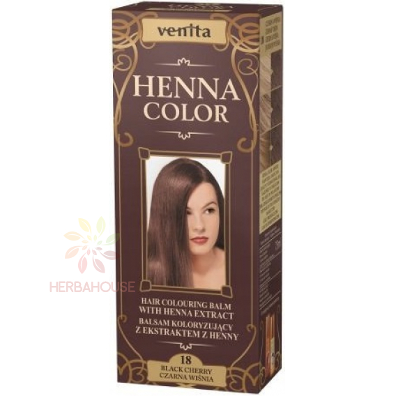 Obrázok pre Venita Henna Color prírodná farba na vlasy 18 - čierna višňa (75ml)