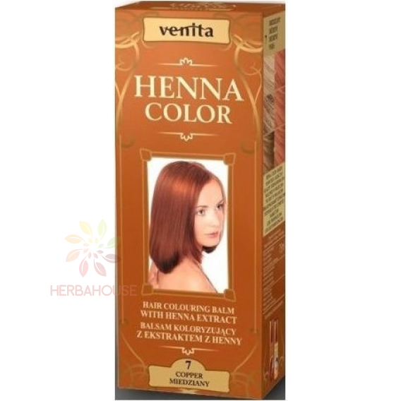 Obrázok pre Venita Henna Color prírodná farba na vlasy 7 - hrdzavo červená (75ml)