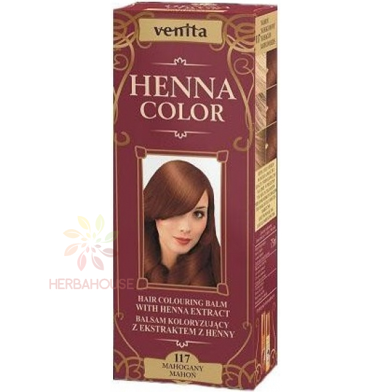 Obrázok pre Venita Henna Color prírodná farba na vlasy 117 - mahagónová (75ml)