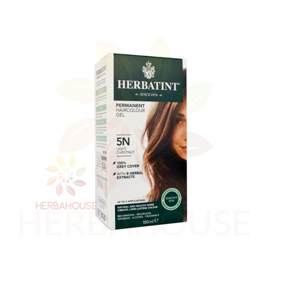 Obrázok pre Herbatint Prírodná permanentná farba na vlasy 5N - svetlý gaštan (150ml)