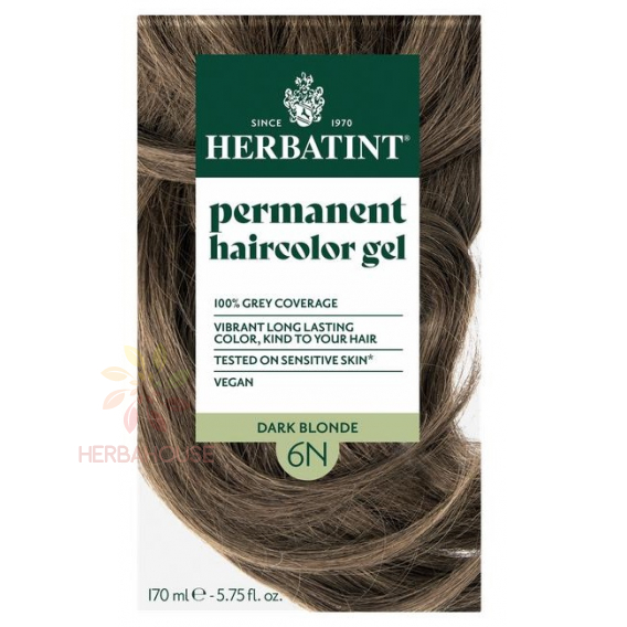 Obrázok pre Herbatint Prírodná permanentná farba na vlasy 6N - tmavá blond (170ml)