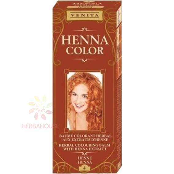 Obrázok pre Venita Henna Color prírodná farba na vlasy 4 - ryšavá (75ml)