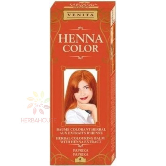 Obrázok pre Venita Henna Color prírodná farba na vlasy 5 - paprikovo červená (75ml)