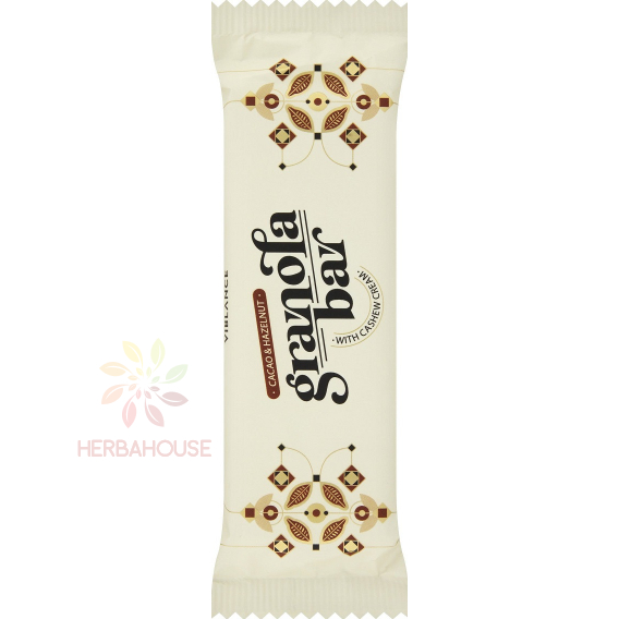 Obrázok pre Viblance Cacao & hazelnut Bezlepková Granola tyčinka kakao, oriešky (55g)
