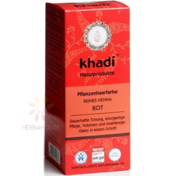 Obrázok pre Khadi Henna prírodná prášková farba na vlasy - červená (100g)