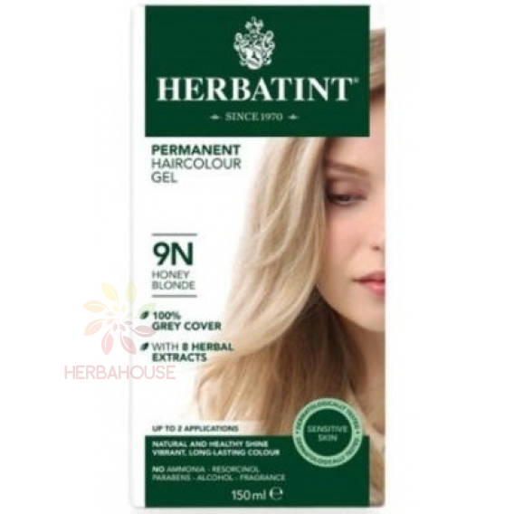 Obrázok pre Herbatint Prírodná permanentná farba na vlasy 9N - medová blond (150ml)