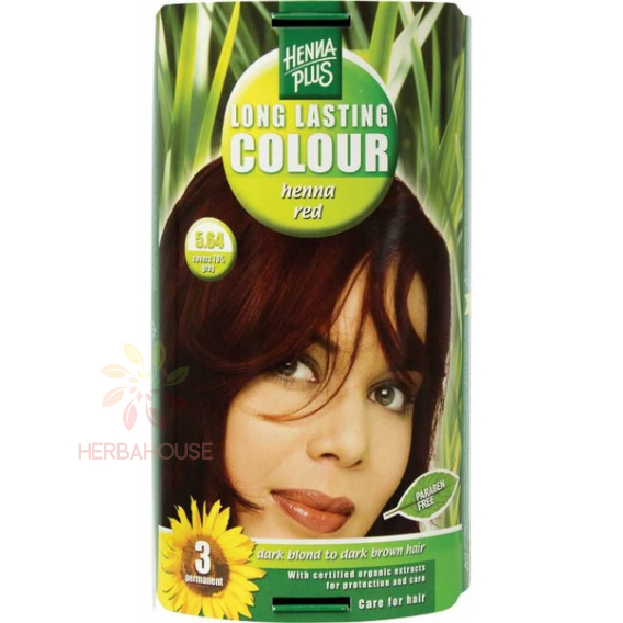 Obrázok pre Hennaplus Prírodná farba na vlasy 5.64 - henna červená (100ml)