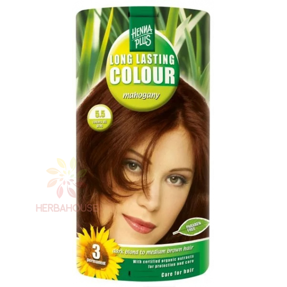 Obrázok pre Hennaplus Prírodná farba na vlasy 5.5 - mahagónová (100ml)