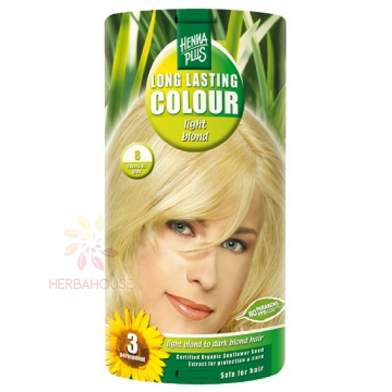 Obrázok pre Hennaplus Prírodná farba na vlasy 8 - svetlá blond (100ml)