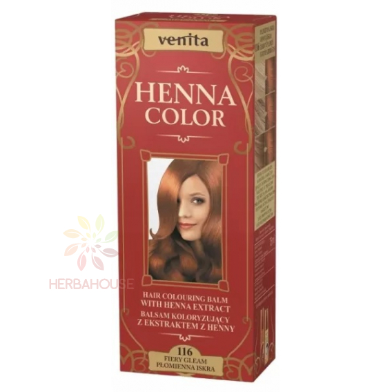 Obrázok pre Venita Henna Color prírodná farba na vlasy 116 - ohnivá červená (75ml)