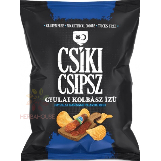 Obrázok pre Csíki Chips Bezlepkové zemiakové chipsy ochutené Gyulai klobásou (50g)
