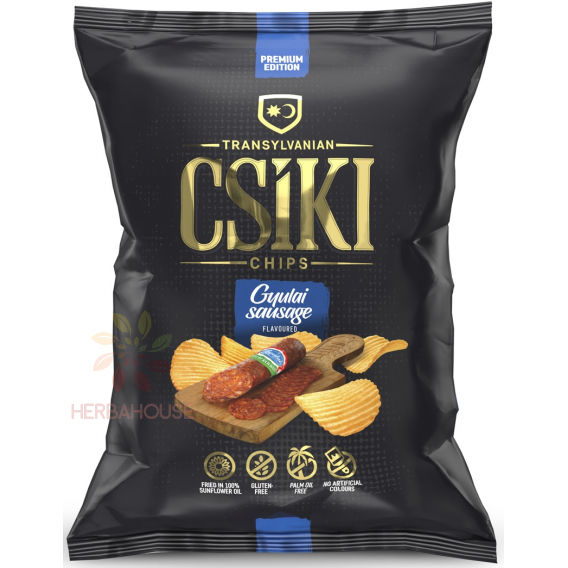 Obrázok pre Csíki Chips Bezlepkové zemiakové chipsy ochutené Gyulai klobásou (60g)