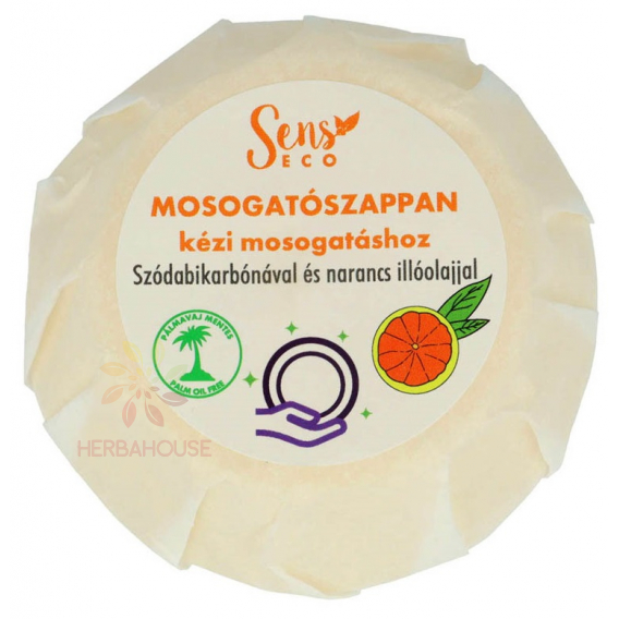 Obrázok pre SensEco Mydlo na ručné umývanie so sódou bikarbónou a pomarančovým olejom (85g)