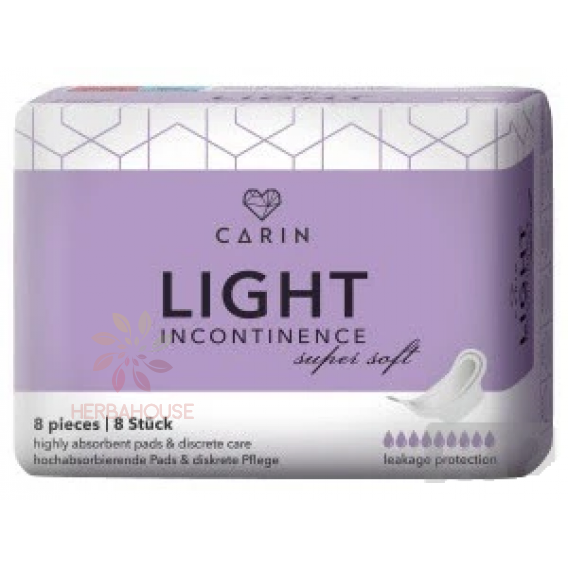 Obrázok pre CARIN Light Incontinence okrídlená vložka (8ks)